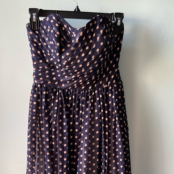 Unique Vintage Strapless polka dot dress - Picture 4 of 5